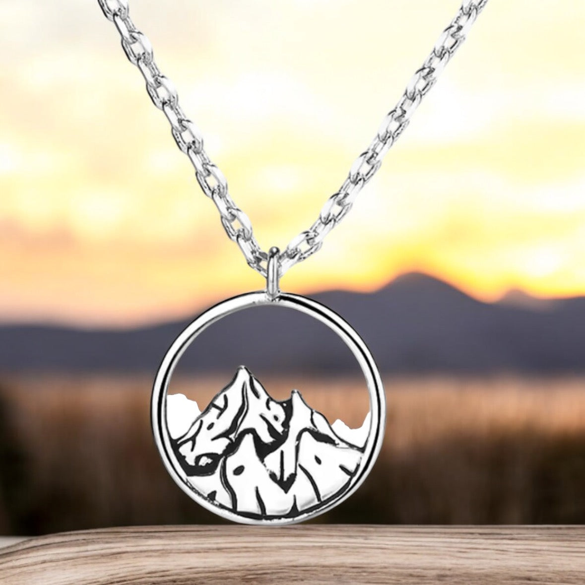 Sterling Silver Mountains Necklce