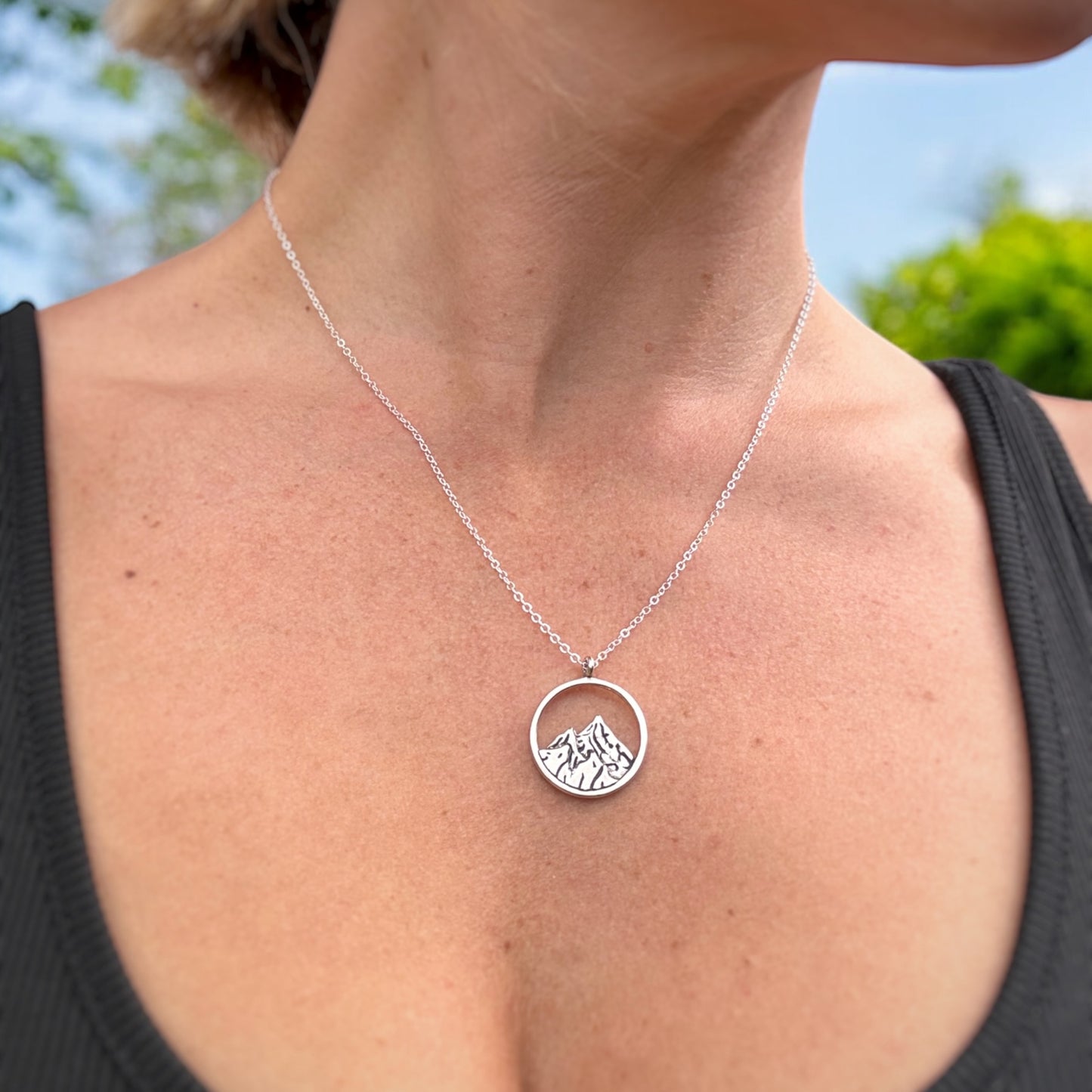 Sterling Silver Mountains Necklce