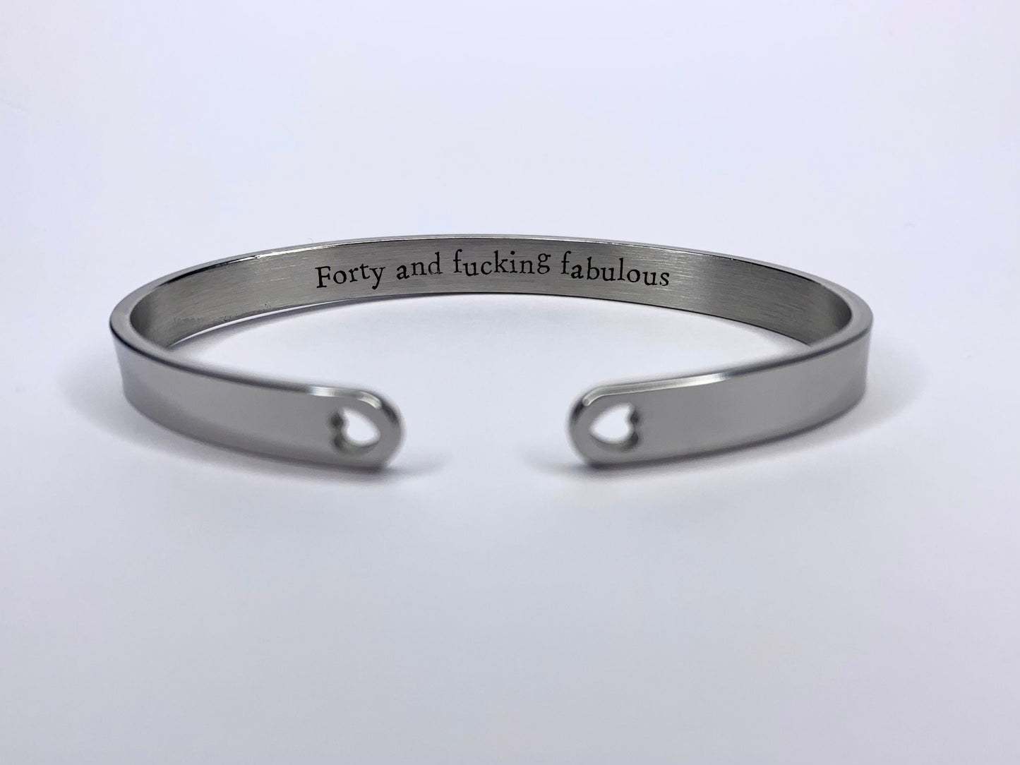 'Forty and f*cking fabulous' Birthday Bangle