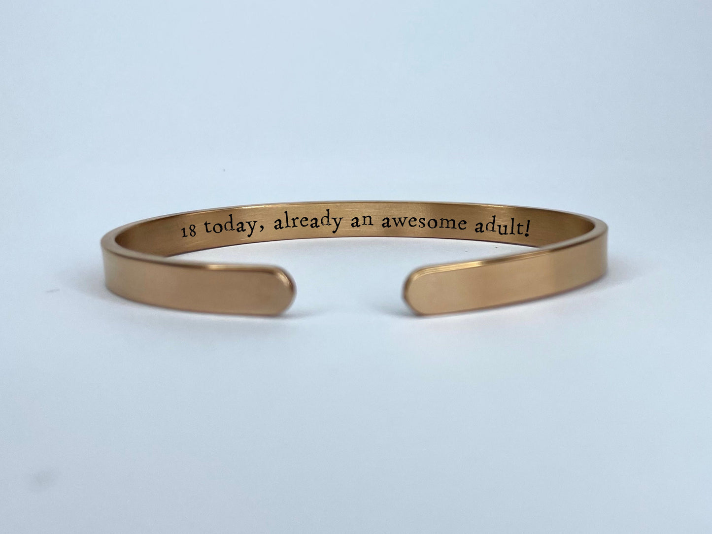 '18 today, already and awesome adult' Birthday Bangle