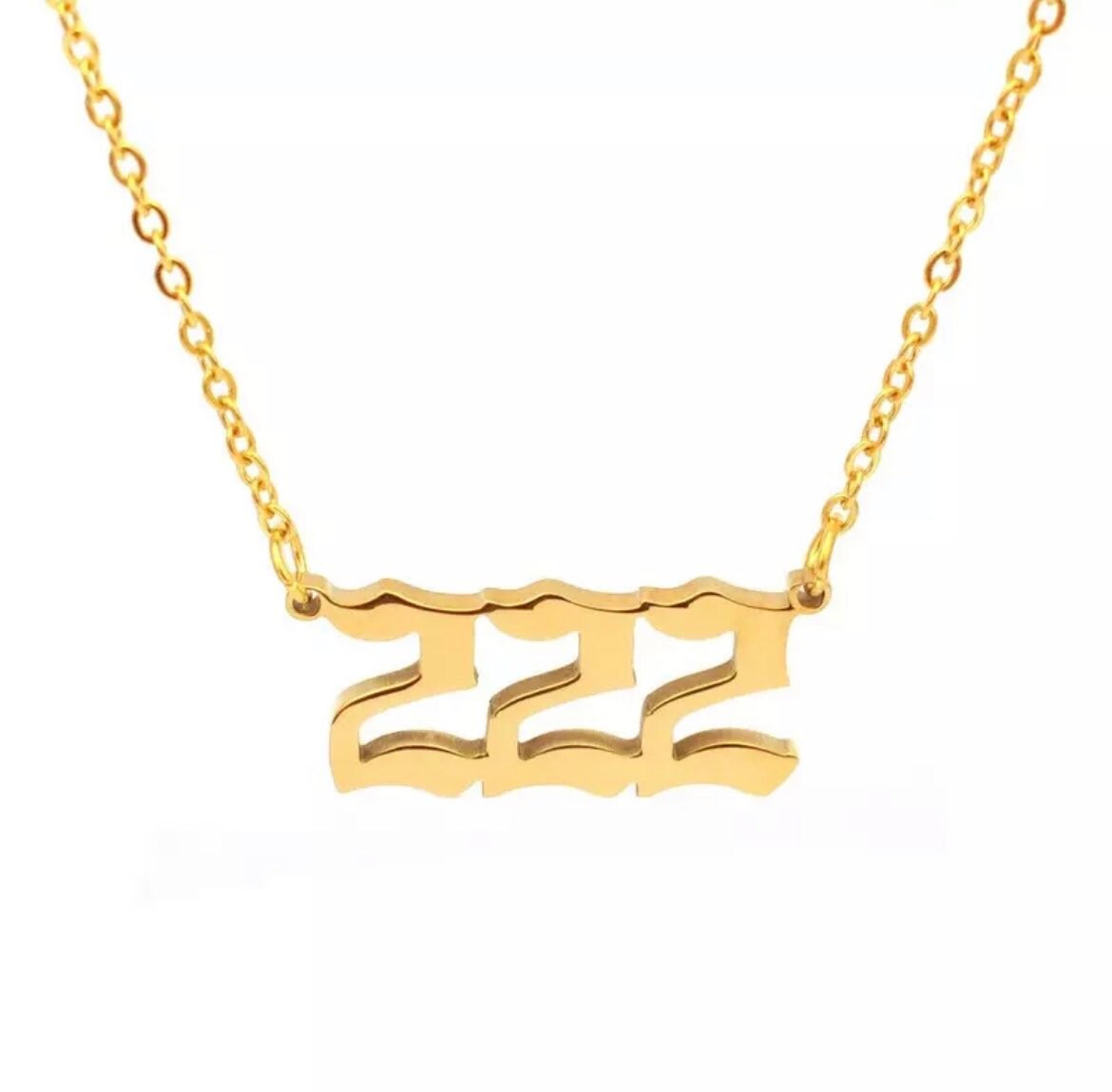 Angel Numbers 111 / 222 Necklace in Silver or Gold