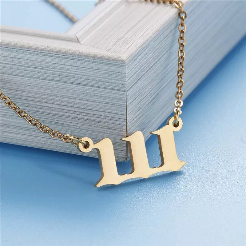 Angel Numbers 111 / 222 Necklace in Silver or Gold
