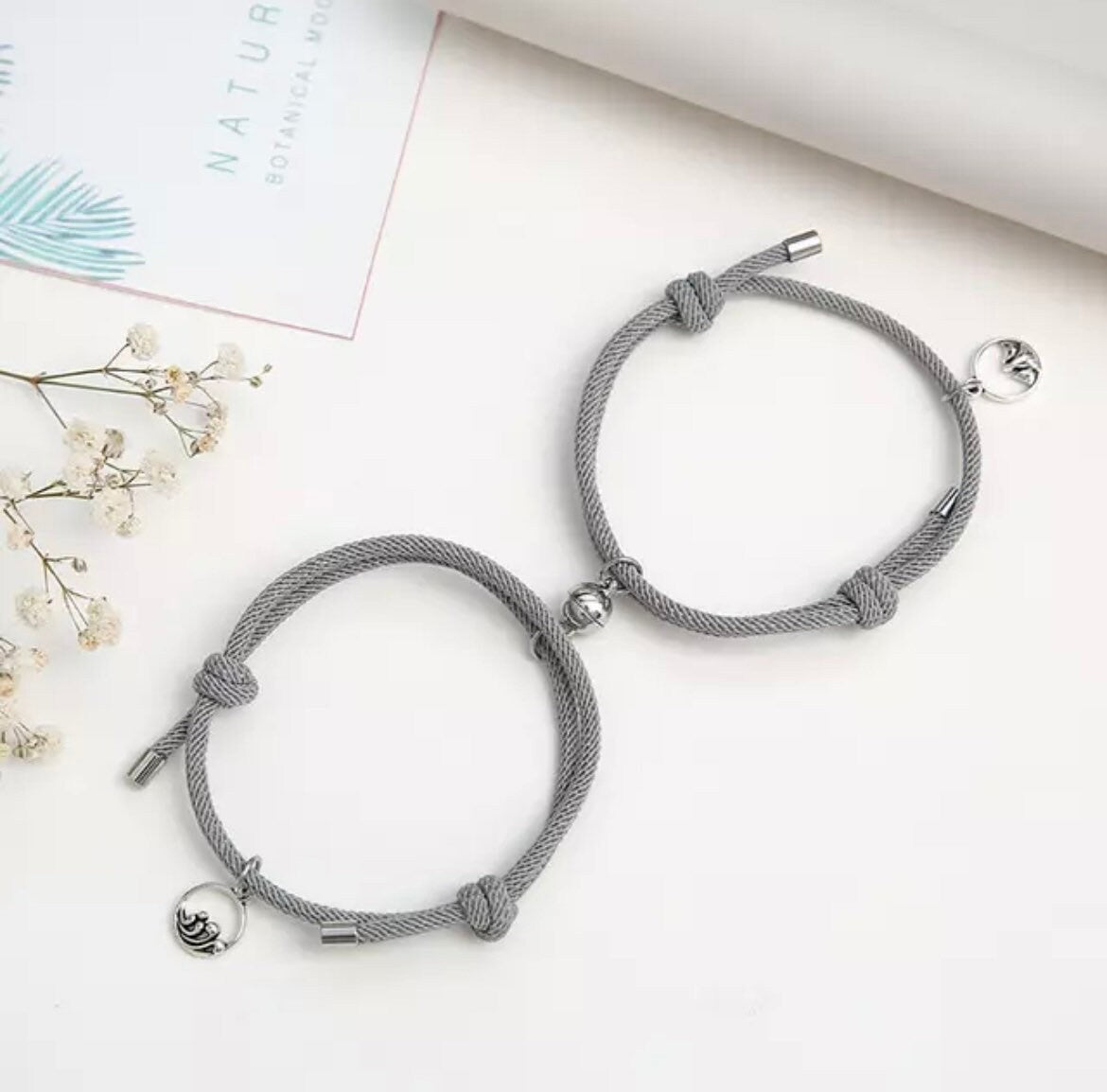 Magnetic sea & mountains friendship bracelet