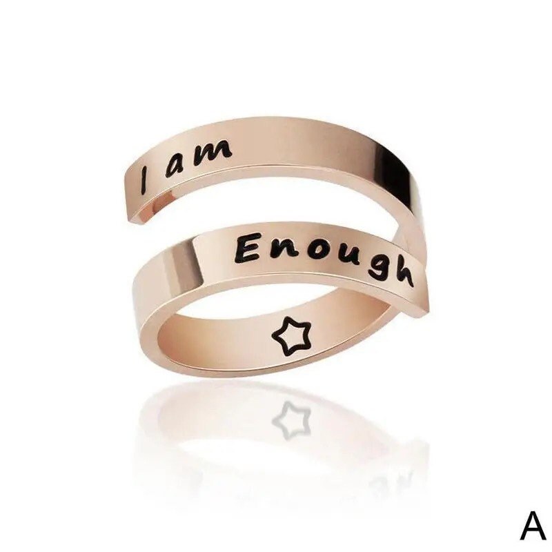 I am enough - Motivational ring