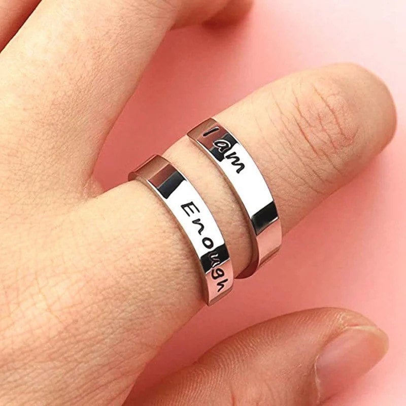 I am enough - Motivational ring