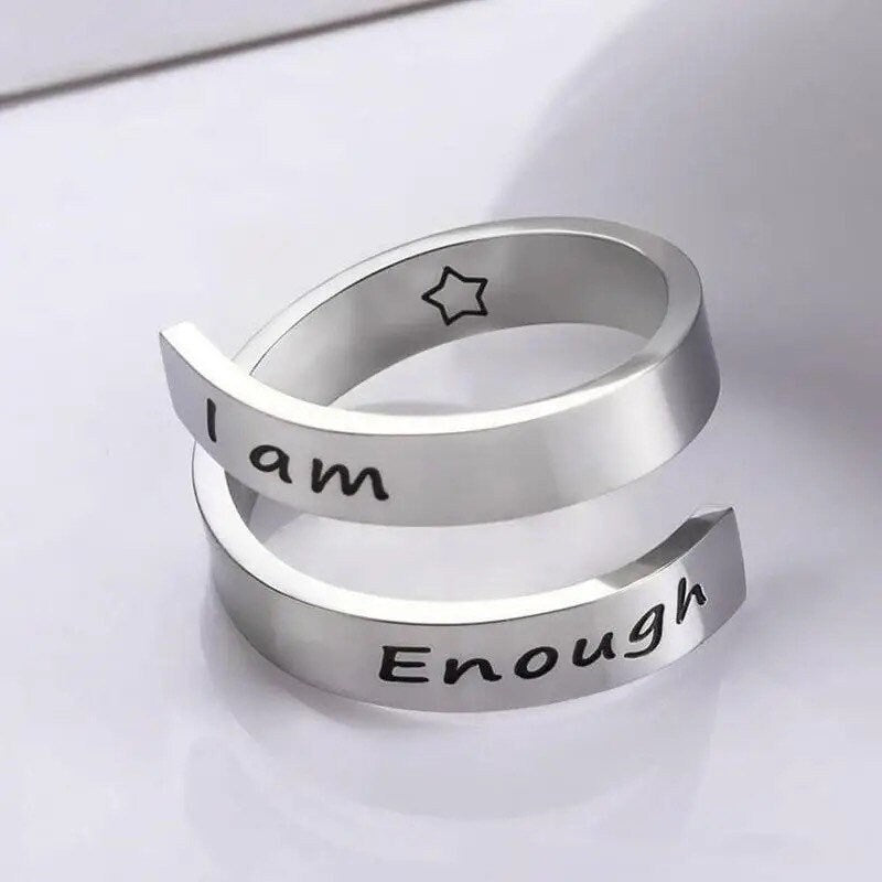 I am enough - Motivational ring