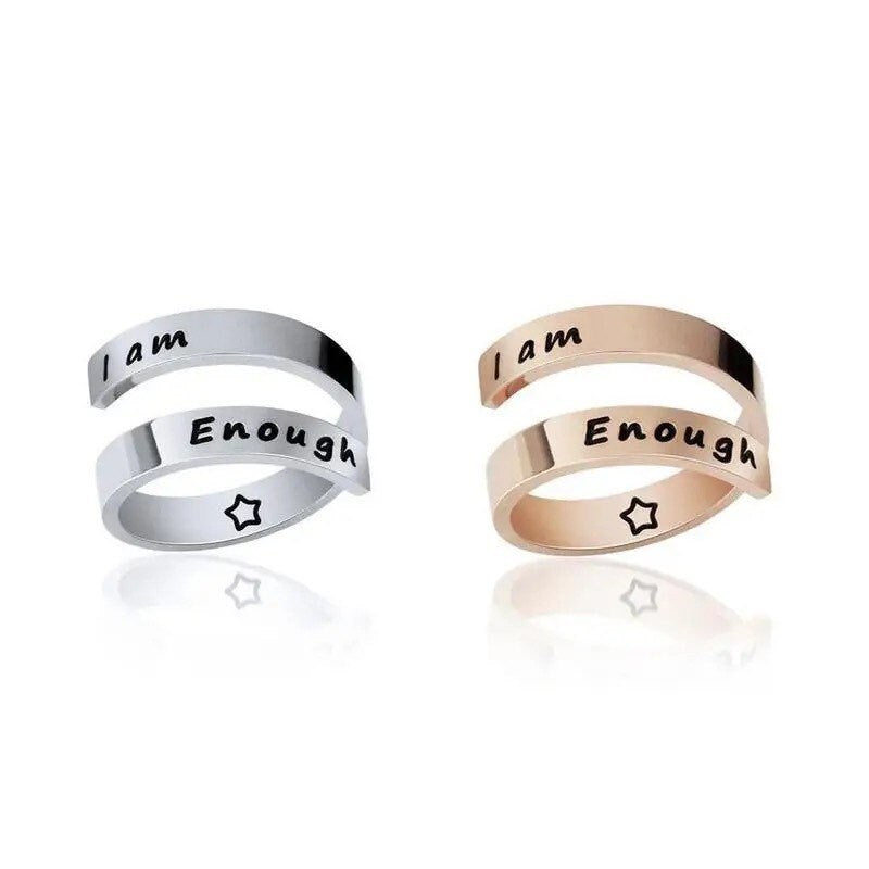 I am enough - Motivational ring