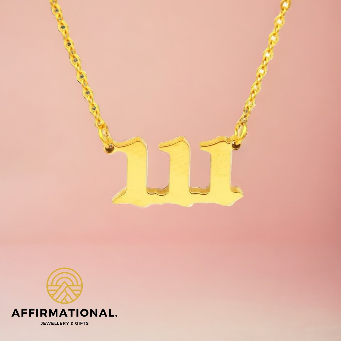 Angel Numbers 111 / 222 Necklace in Silver or Gold
