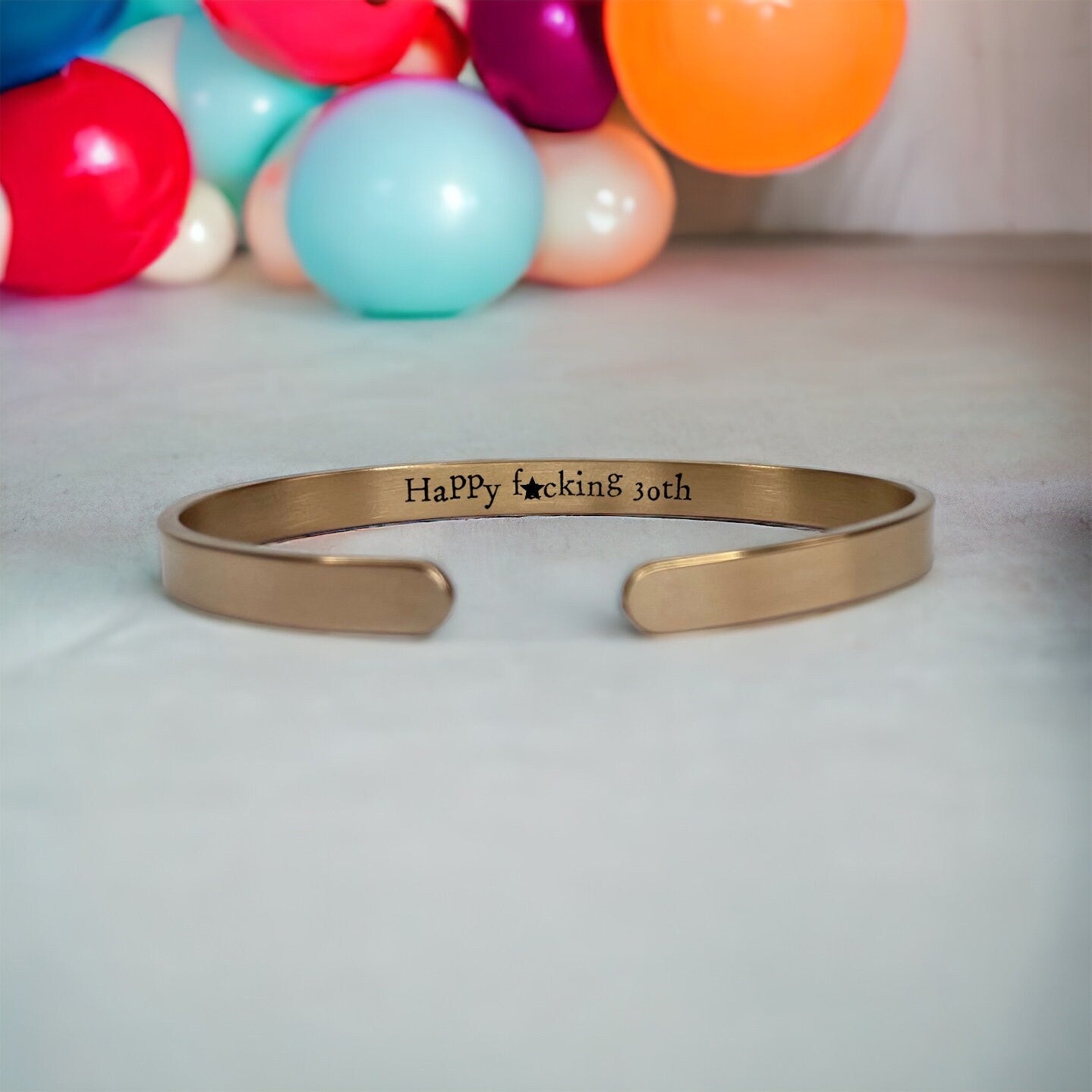 'Happy f*cking 30th' Birthday Bangle