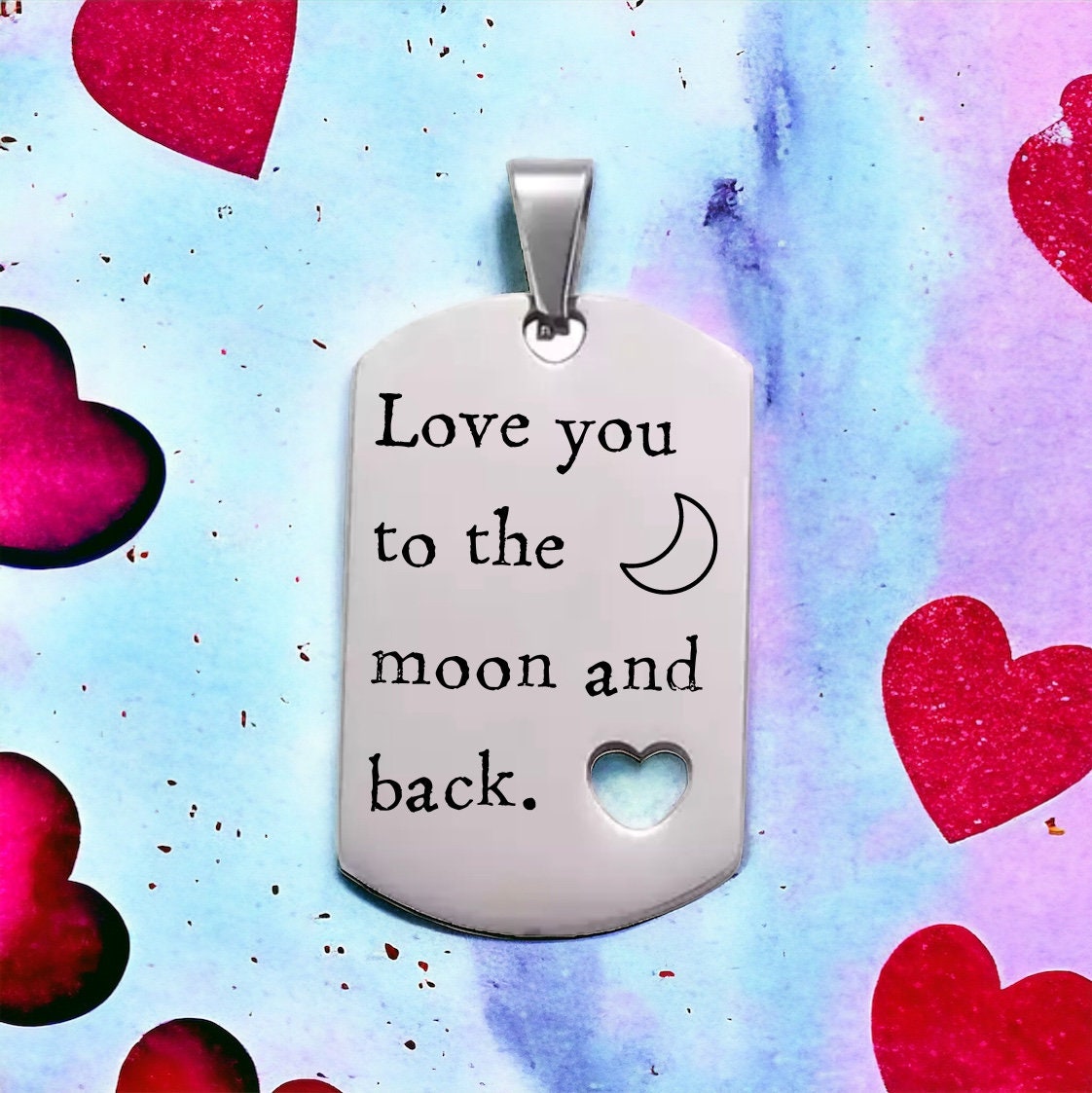 'Love you to the moon and back' Keyring