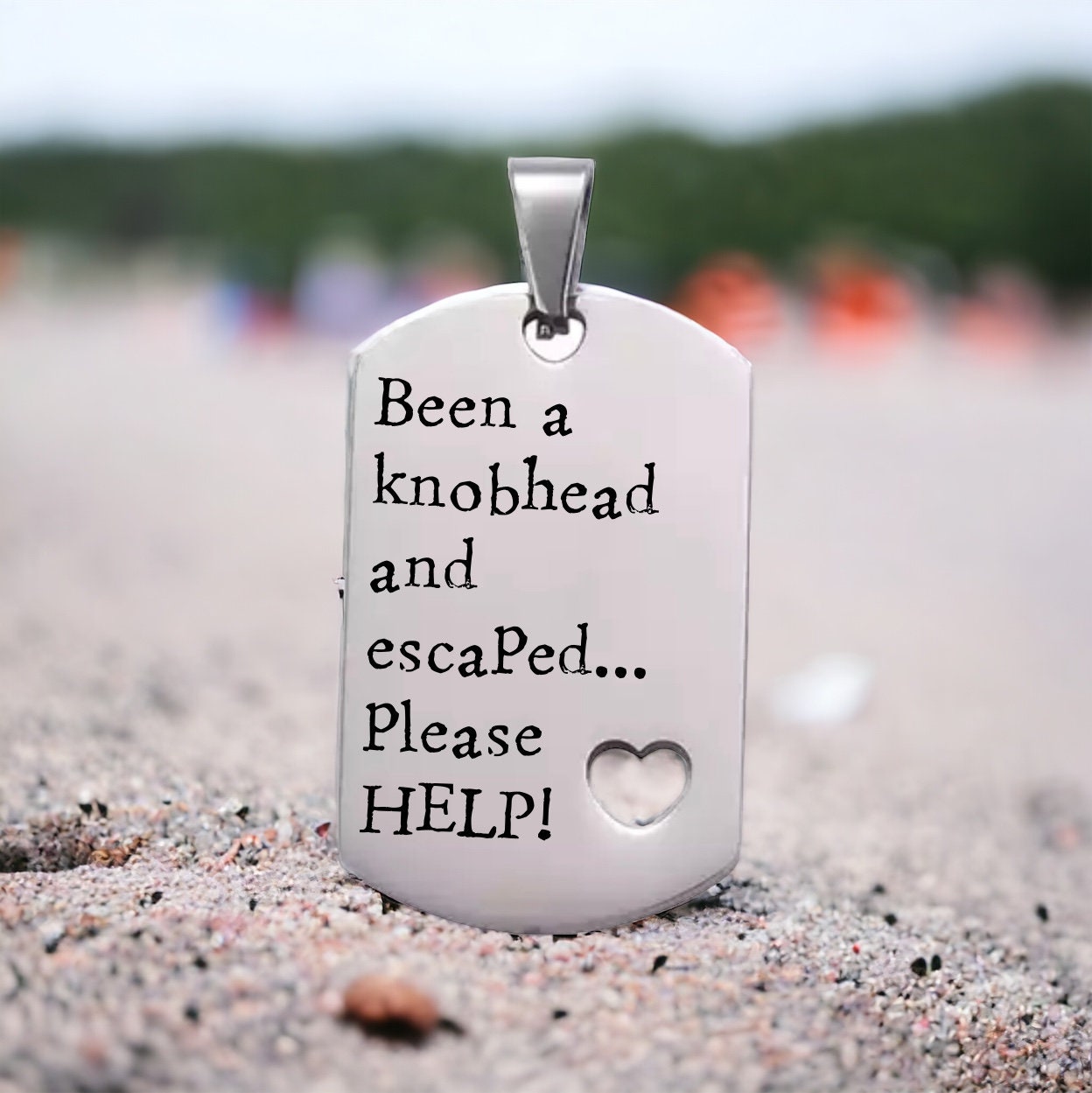 Been a knobhead and escaped. Please HELP! - personalised engraved pet tag / ID collar