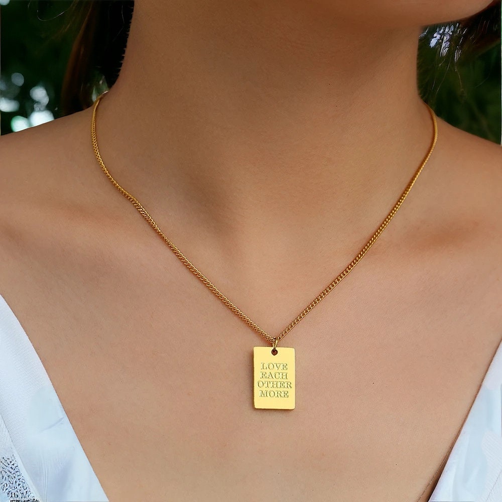 Love Each Other More - Waterproof Motivational Necklace