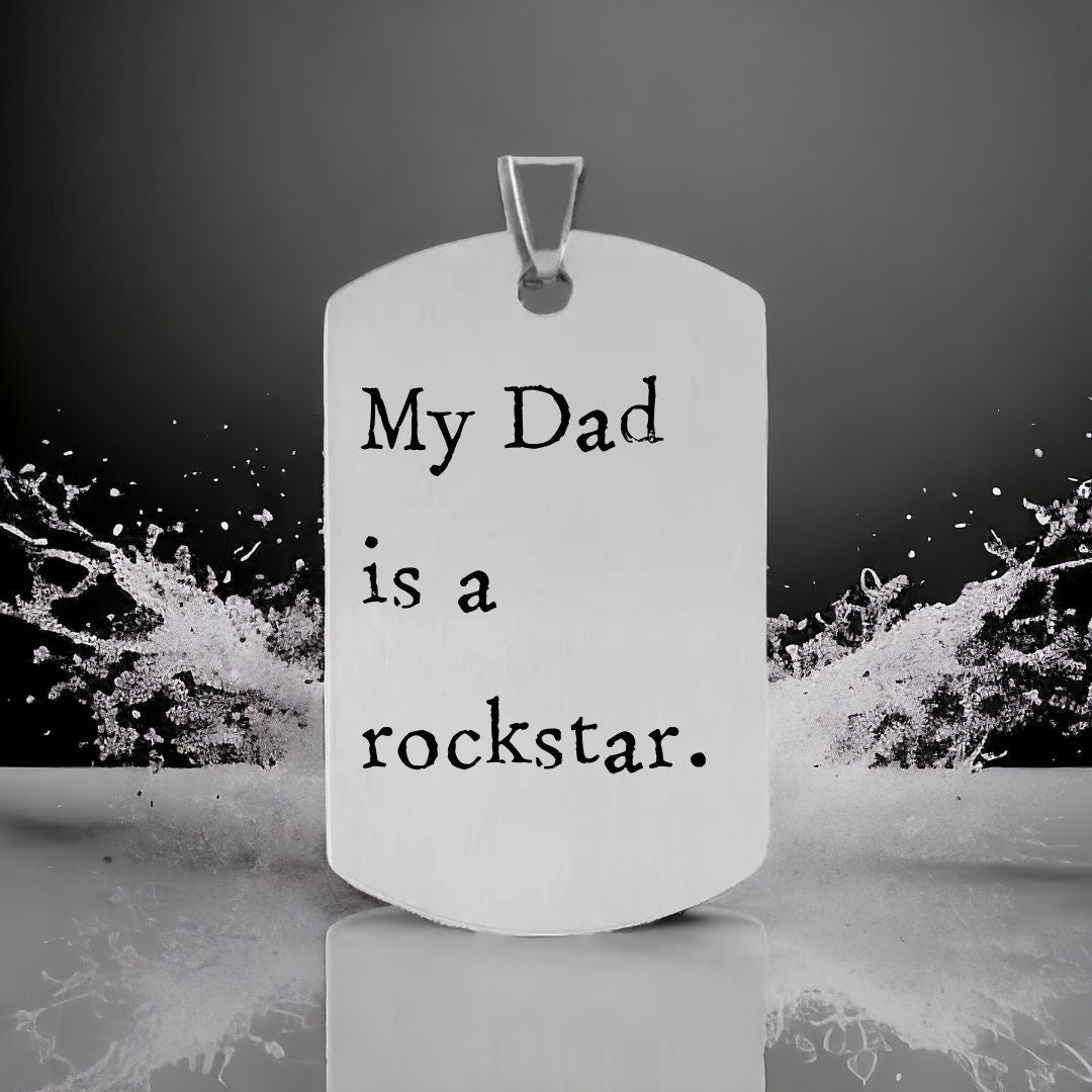 'My Dad is a rockstar' Keyring