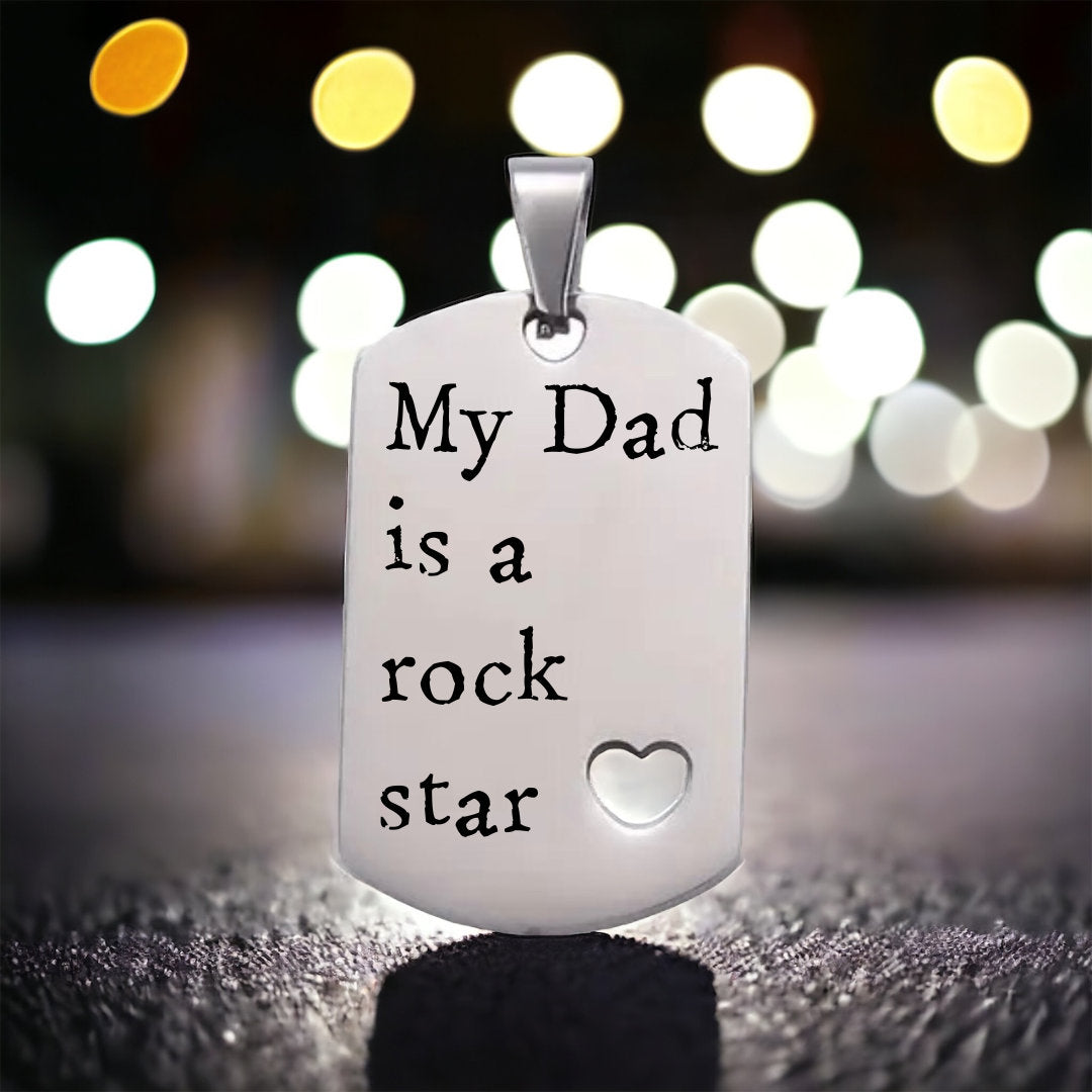 'My Dad is a Rock Star' Keyring