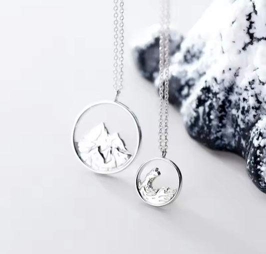 Sterling Silver Mountains Necklce