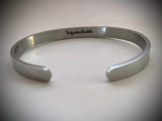 Unf*ckwithable - Hidden message cuff bracelet