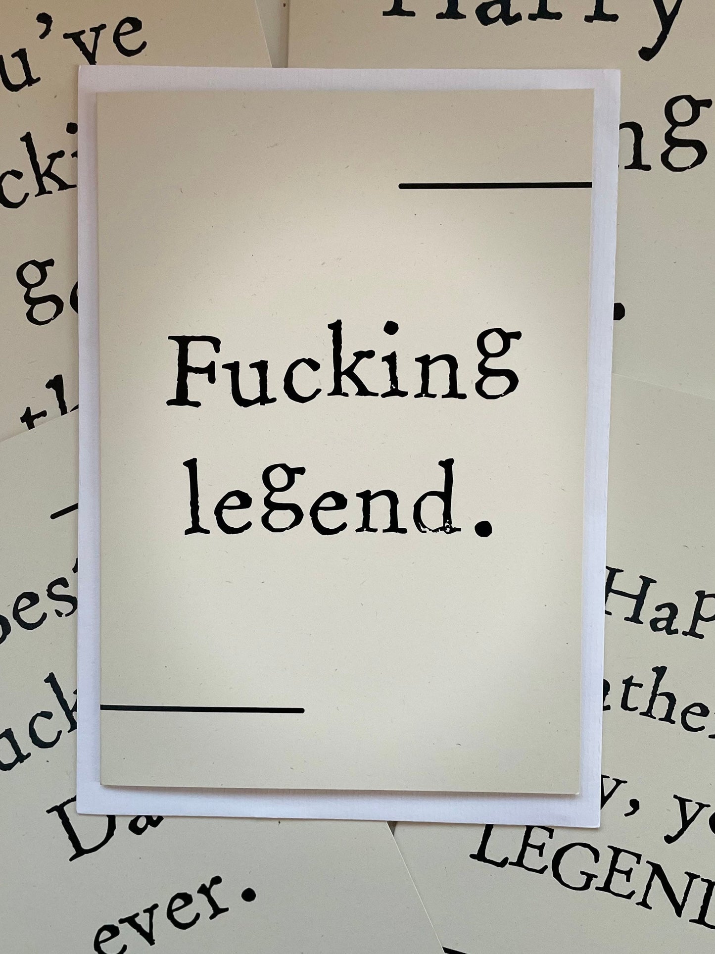 F*cking legend greeting cards - ideal for Father’s Day