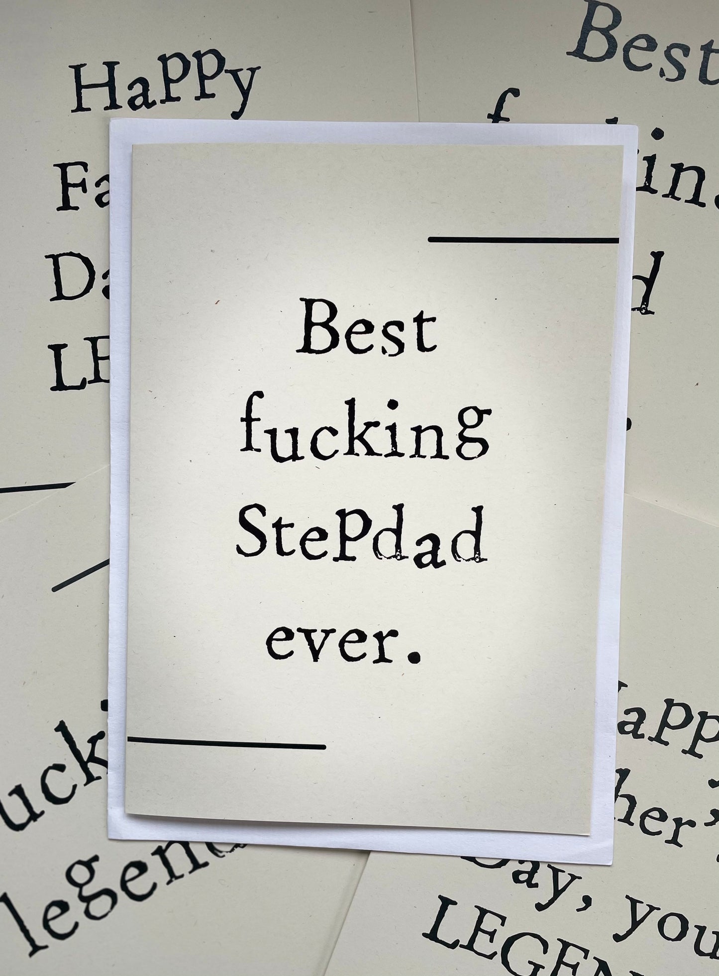 Best f*cking Stepdad ever greetings card
