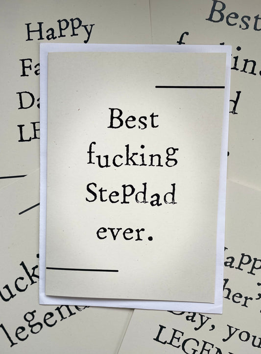 Best f*cking Stepdad ever greetings card