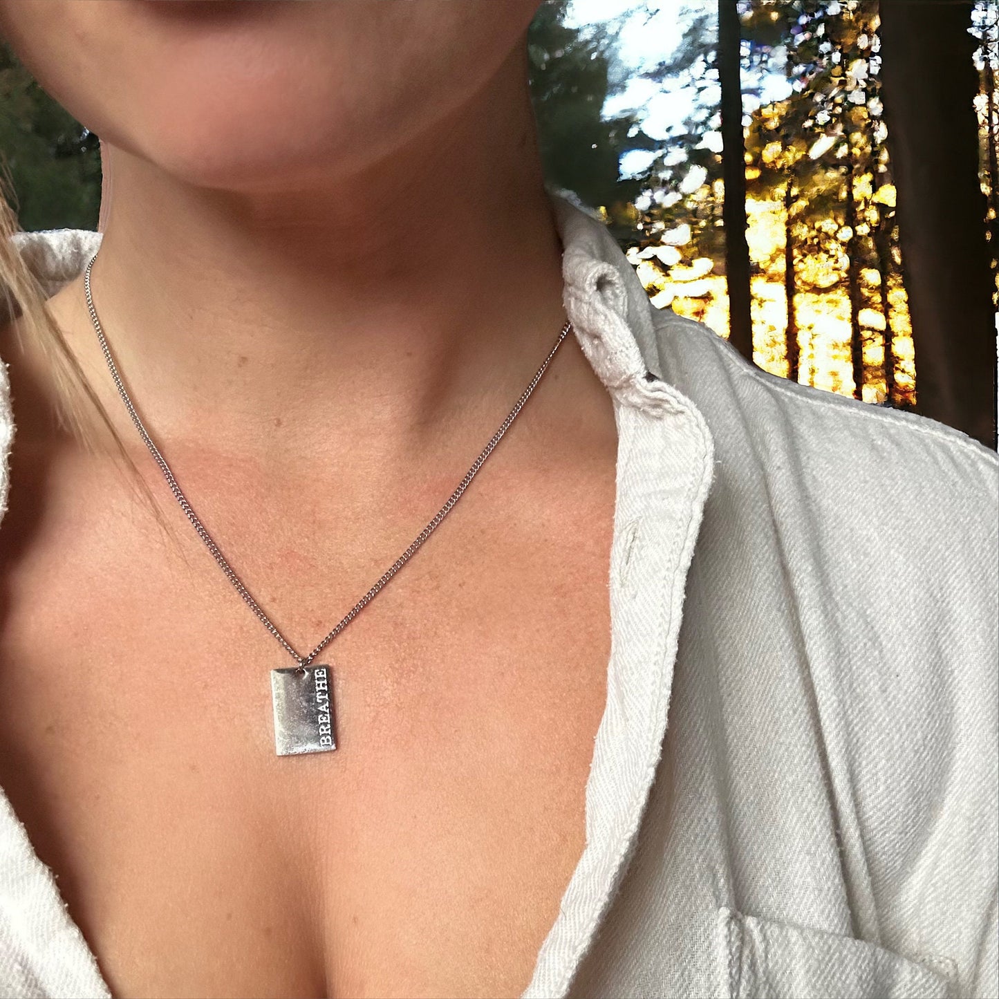 Breathe - Waterproof Motivational Necklace